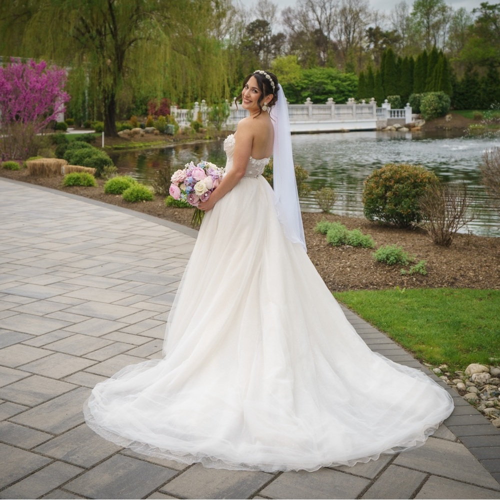 Elegant White Wedding Gown